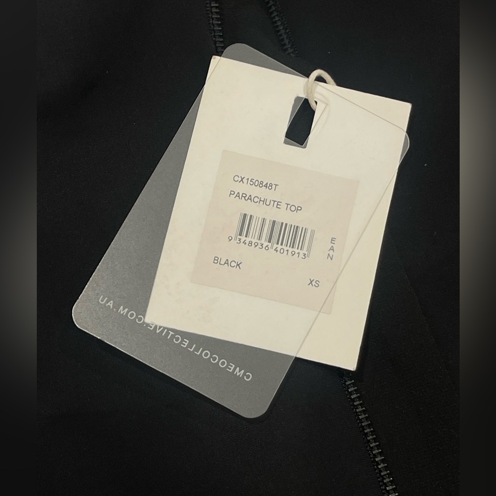 C/MEO Collective Black Sleeveless Crop Top Parachute Top - Picture 3 of 4